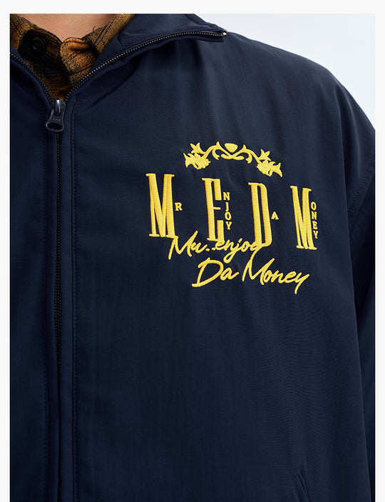 MEDM Basic Logo Embroidered Track Jacket | Face 3 Face