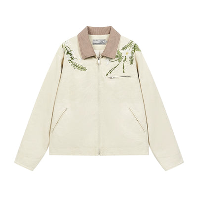 Harsh and Cruel Retro Floral Embroidered Canvas Jacket | Face 3 Face