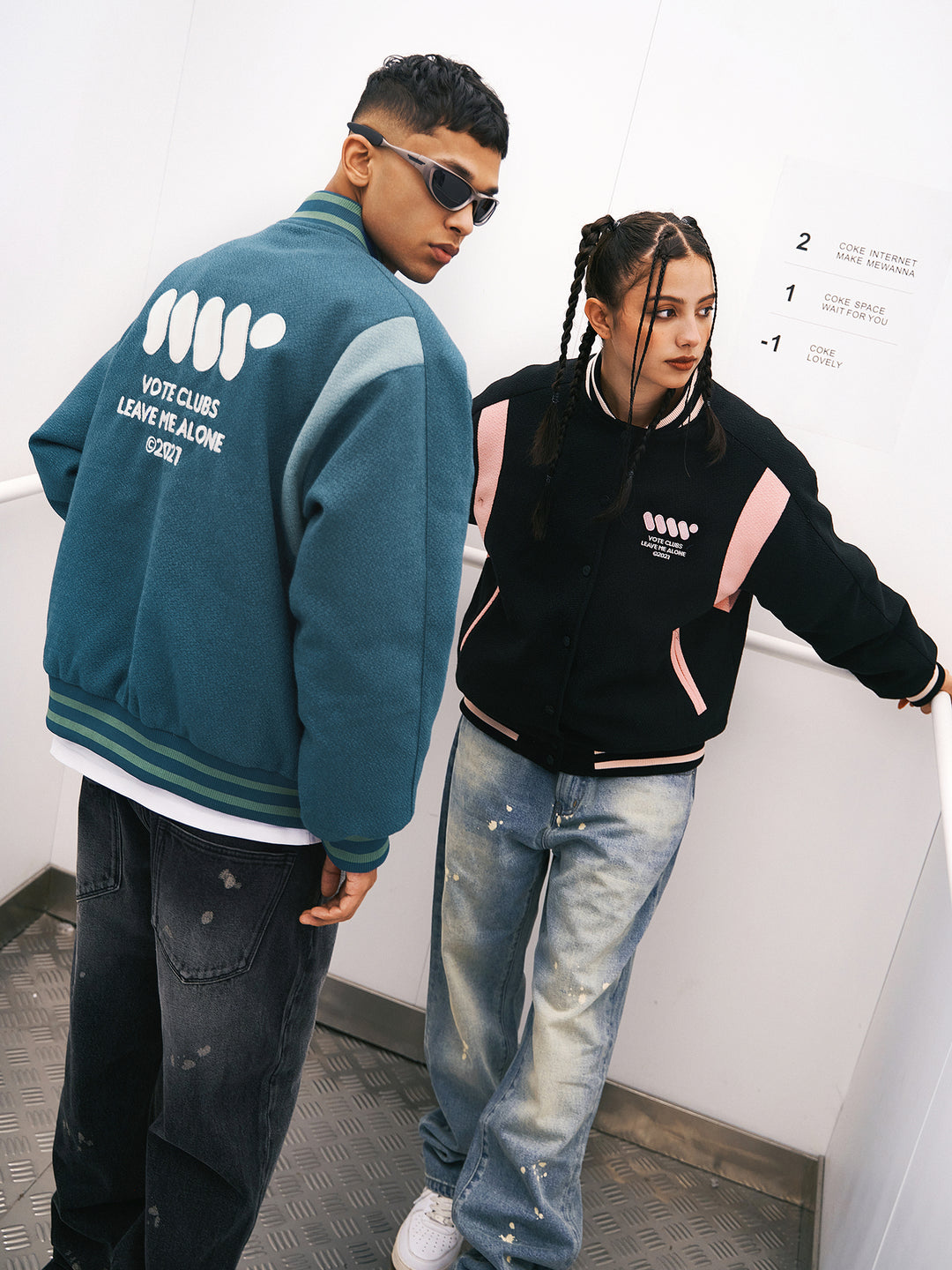 VOTE Color Blocked Baseball Jacket