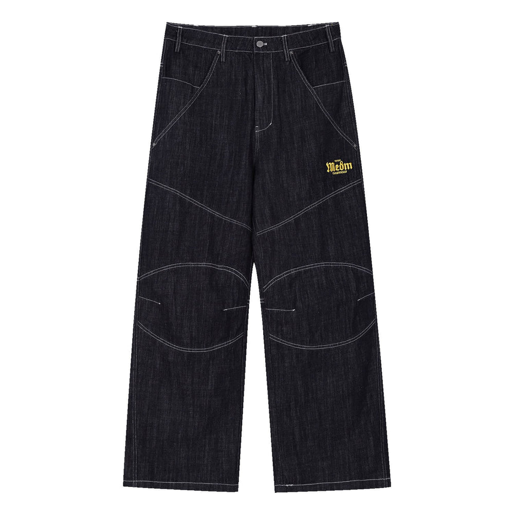 MEDM Reconstructed Contrast Stitch Baggy Jeans | Face 3 Face