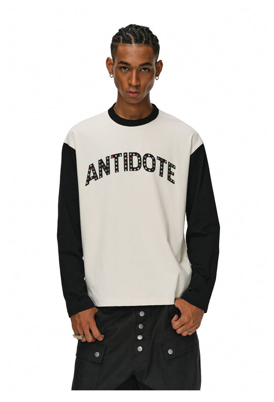 ANTIDOTE Color Stone Studded Long Sleeve Tee | Face 3 Face
