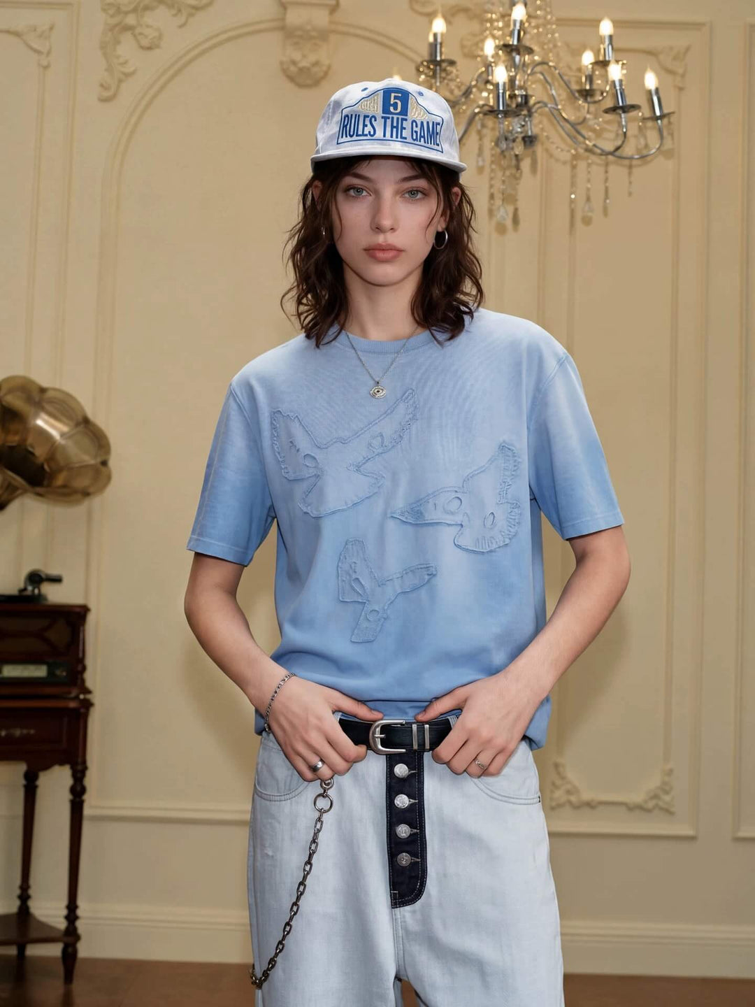 YADcrew Peace Dove Patch Distressed Washed Tee | Face 3 Face