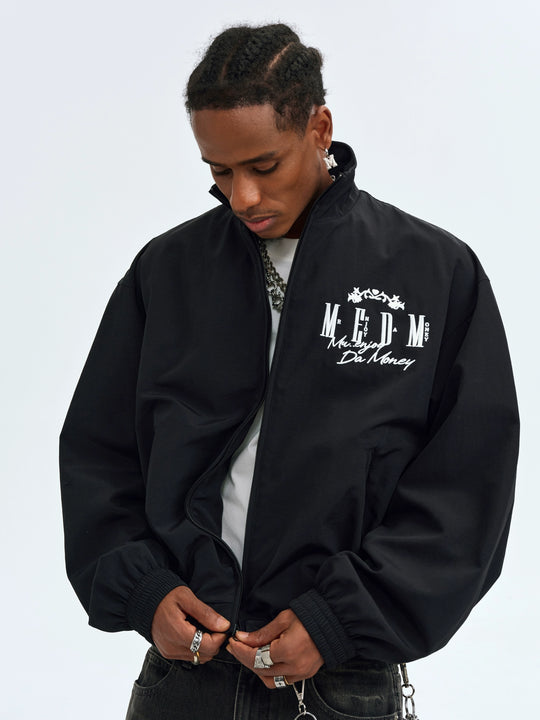 MEDM Basic Logo Embroidered Track Jacket | Face 3 Face