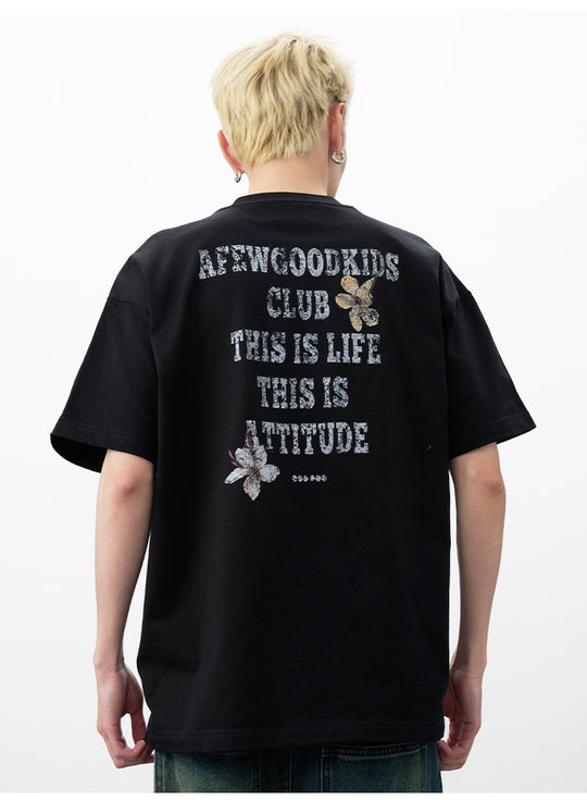 AFGK Ring Floral Logo Broken Print Tee | Face 3 Face