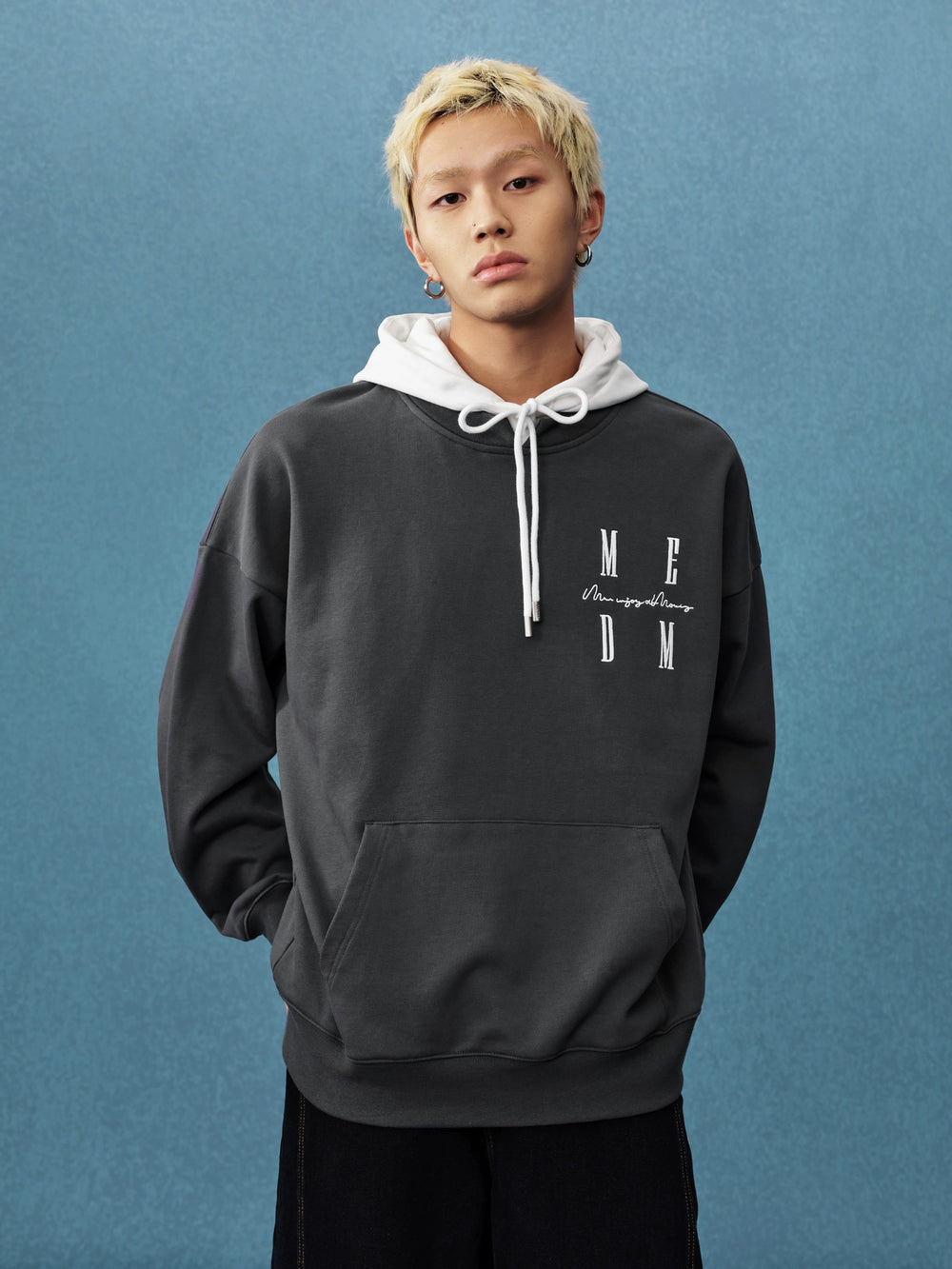 MEDM Layered Look Color Block Hoodie | Face 3 Face