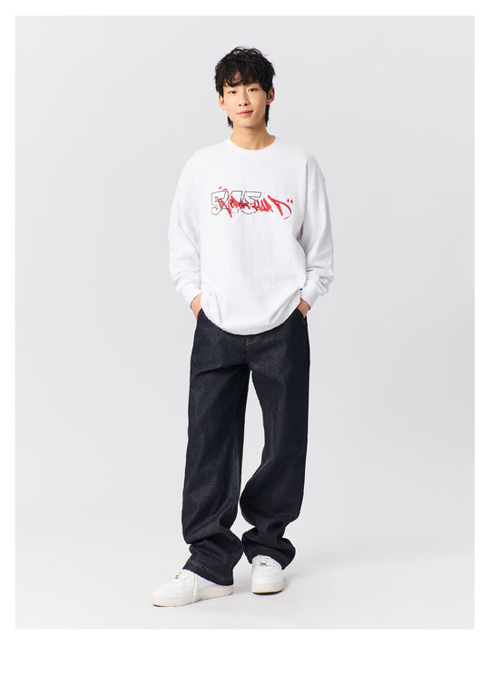 S45 Graffiti Font Typography Long-Sleeve Tee | Face 3 Face