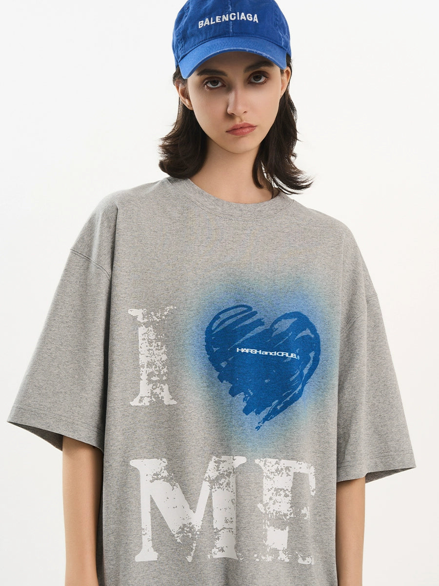 Harsh and Cruel Heart Print Heavyweight Tee