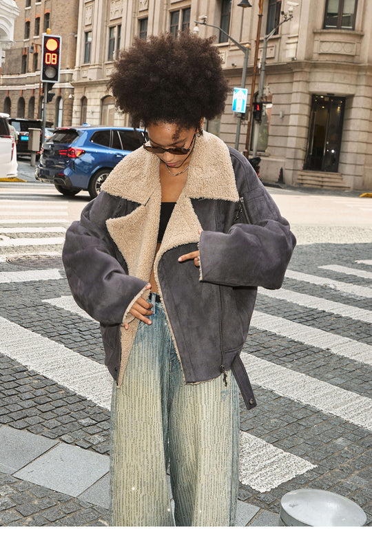 STEEPC Suede Shearling Jacket | Face 3 Face