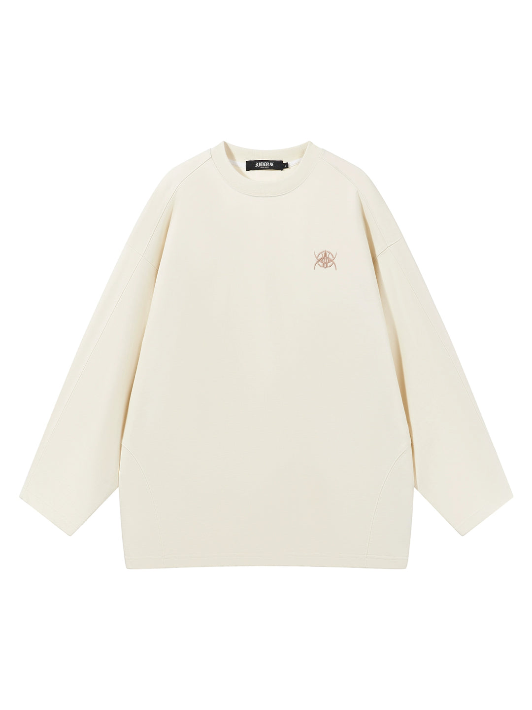 BLIND NO PLAN Logo Embroidered Inverted Sleeve Long Sleeve Tee | Face 3 Face