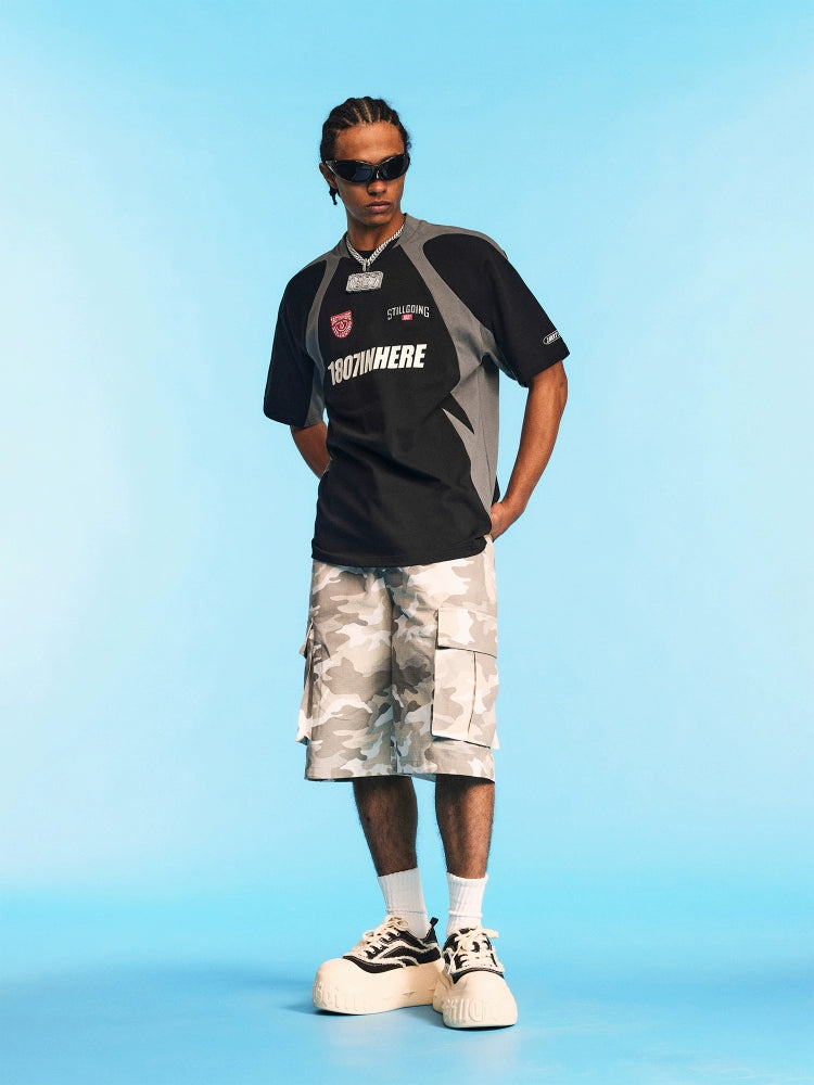 1807 Irregular Patchwork Sports Tee | Face 3 Face