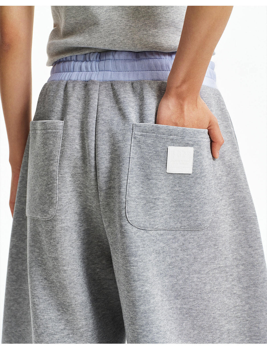 MEDM Color Block Waist Air Layered Baggy Sweatpants | Face 3 Face