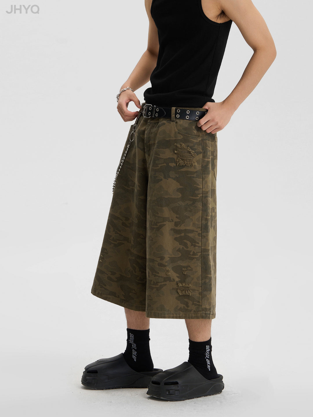 JHYQ Camouflage Print Baggy Work Shorts