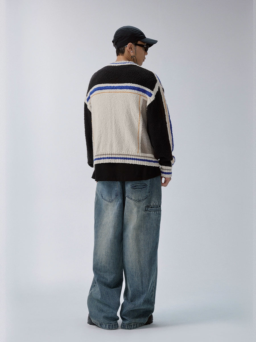 F2CE Color Block Zip Knit Cowichan Cardigan | Face 3 Face