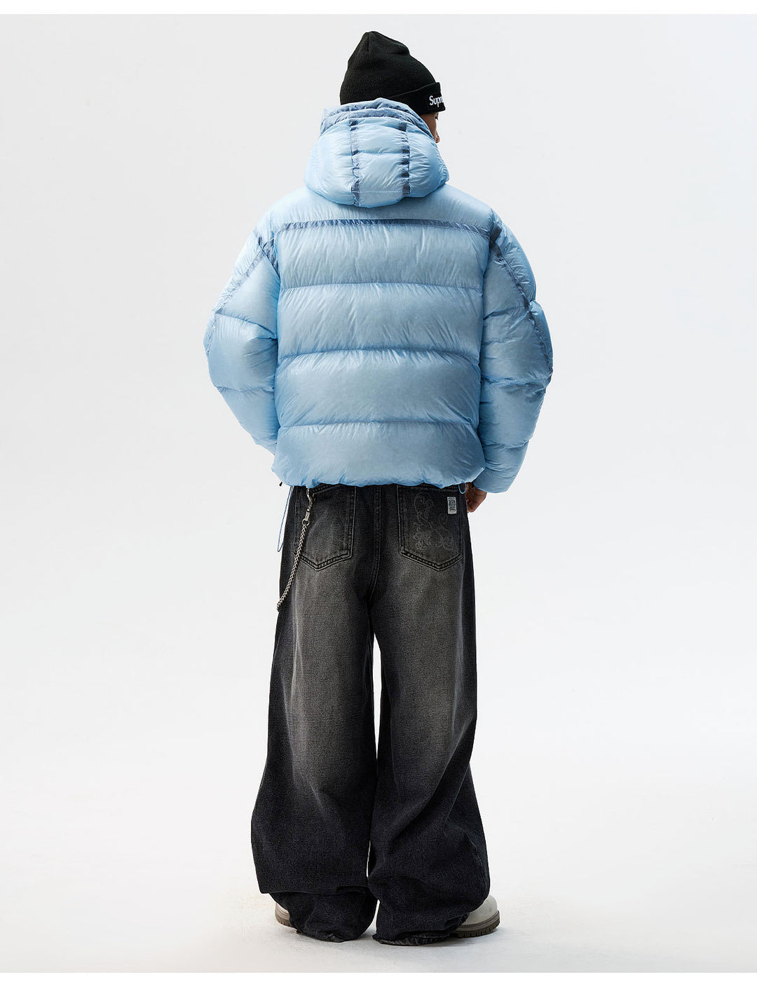 MEDM Hooded Sheer Down Jacket | Face 3 Face