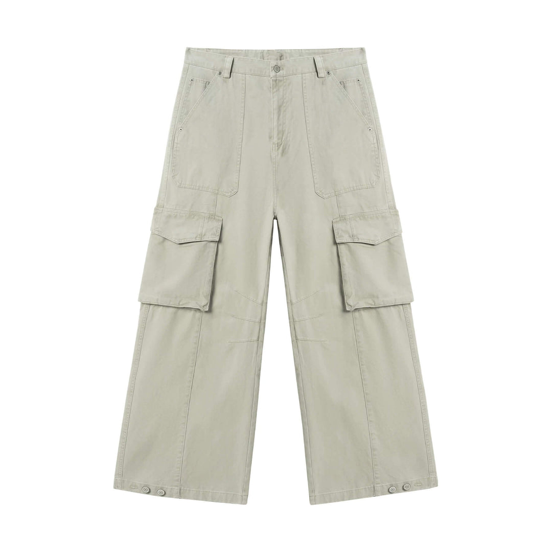JHYQ Vintage Washed Multi Pocket Cargo Work Pants | Face 3 Face
