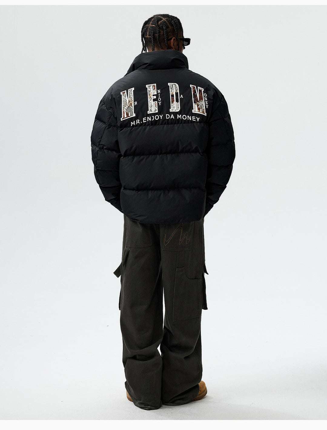 MEDM 3D Embroidered Lace Puffer Jacket | Face 3 Face