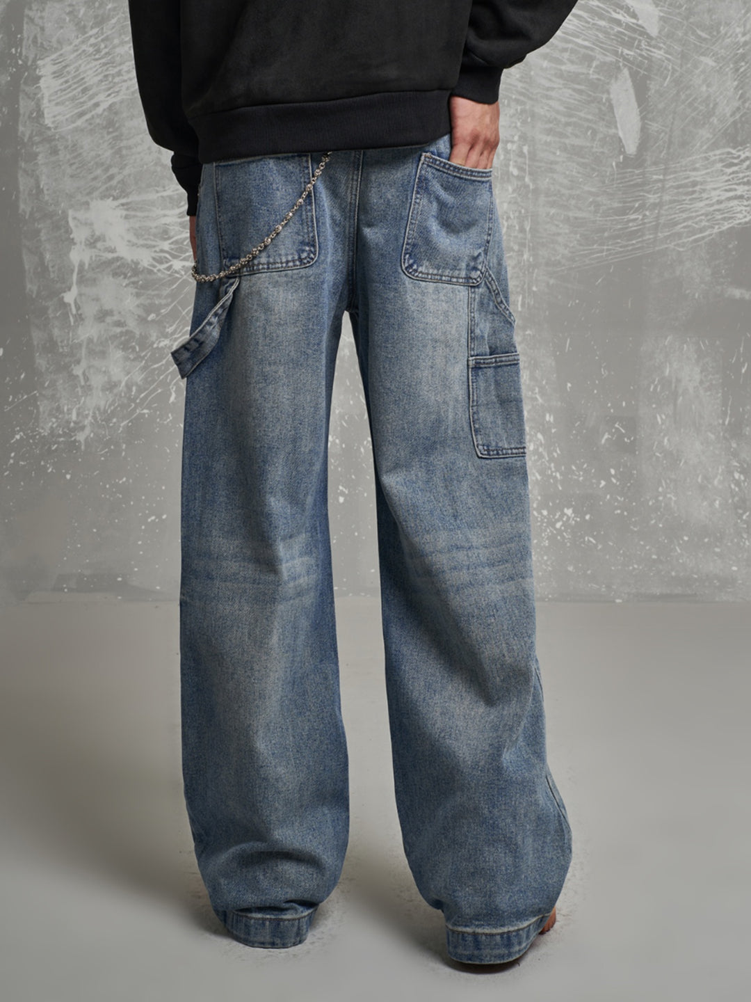 F3F Select Patchwork Pocket Washed Carpenter Jeans | Face 3 Face