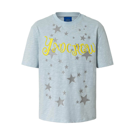 YADcrew Star Print 3D Logo Embroidered Tee | Face 3 Face