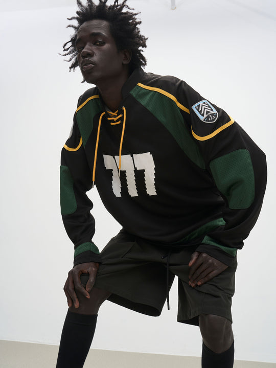7440 37 1 "777" Drawstring Mesh Patchwork Hockey Jersey | Face 3 Face