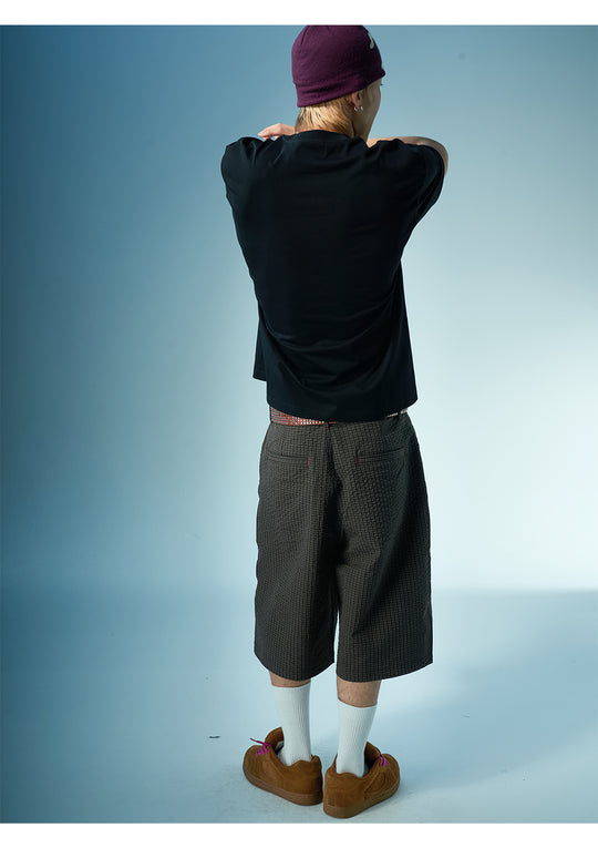 EVILKNIGHT(EK) Plaid Embroidered Shorts | Face 3 Face