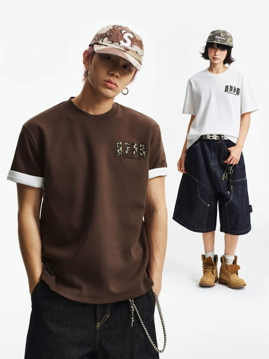 MEDM Small Leopard Logo Patch Long Sleeve Tee | Face 3 Face