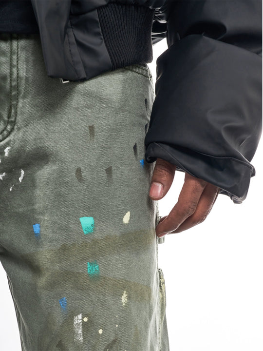 F3F Select Ink Splashed Distressed Work Painter Jeans | Face 3 Face