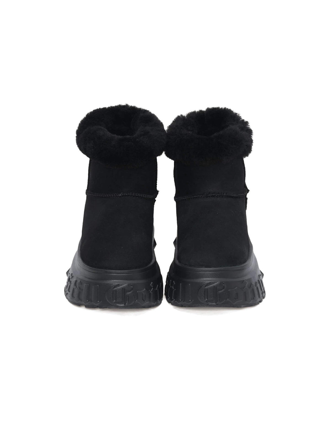 1807 INF-010 Gothic Black Chunky Platform Shearling Boots | Face 3 Face