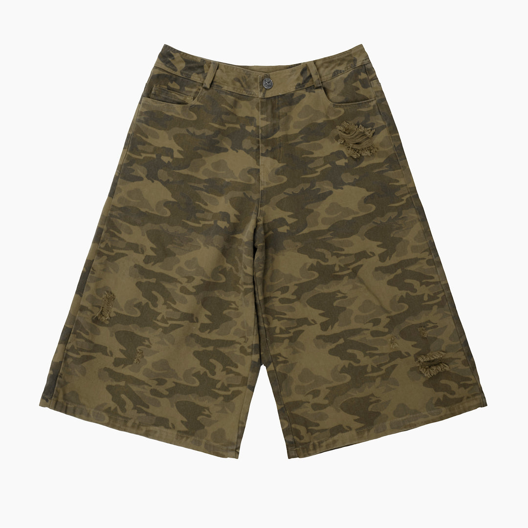 JHYQ Camouflage Print Baggy Work Shorts