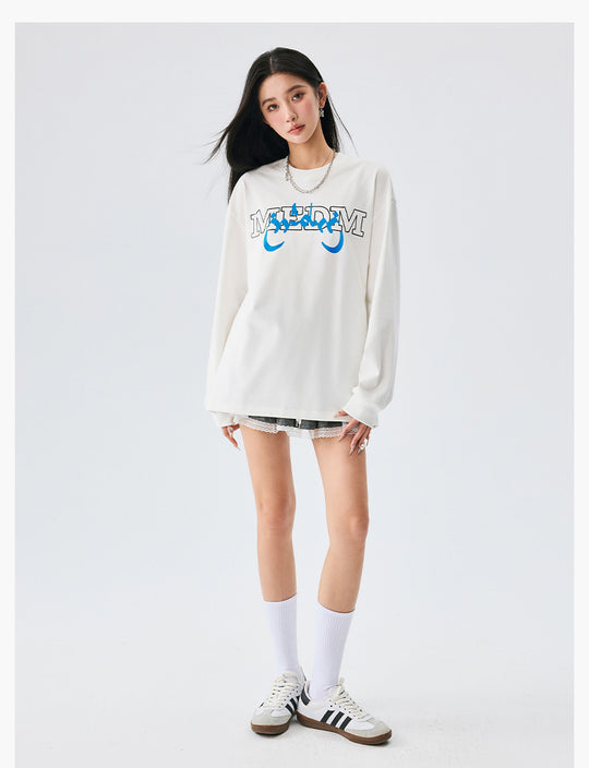 MEDM Arched Logo Handwritten Long Sleeve Tee | Face 3 Face