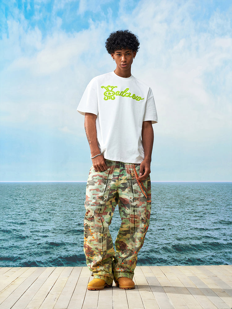 YADcrew Rope Knot 3D Needle Embroidered Logo Tee | Face 3 Face