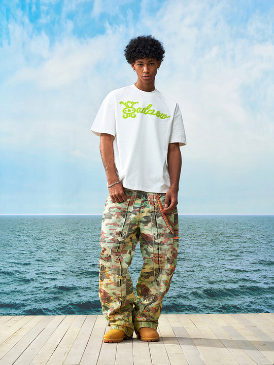 YADcrew Rope Knot 3D Needle Embroidered Logo Tee | Face 3 Face