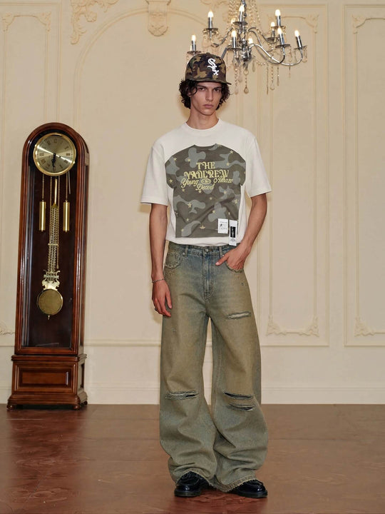 YADcrew Digital Print Camouflage Star Tee | Face 3 Face
