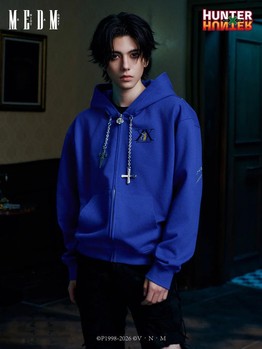 MEDM × HUNTER×HUNTER Character Icon Zip Up Hoodie | Face 3 Face