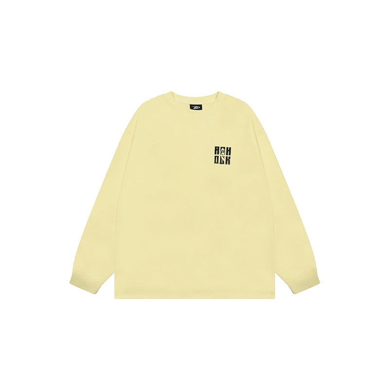 Achock Letter Logo Embroidered Long Sleeve Tee | Face 3 Face