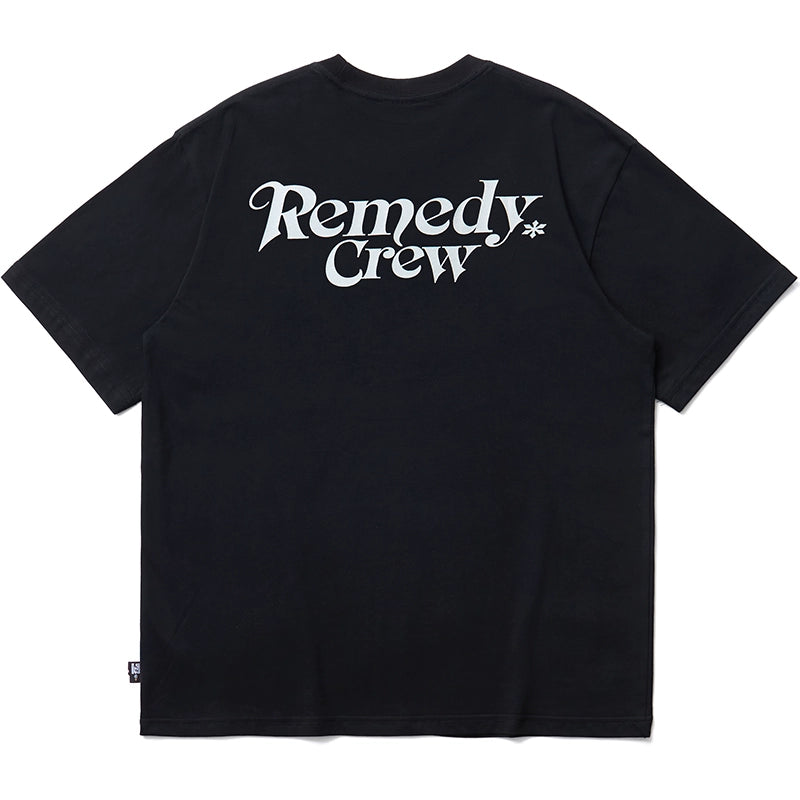 Remedy Gothic Font Logo Print Basic Tee | Face 3 Face