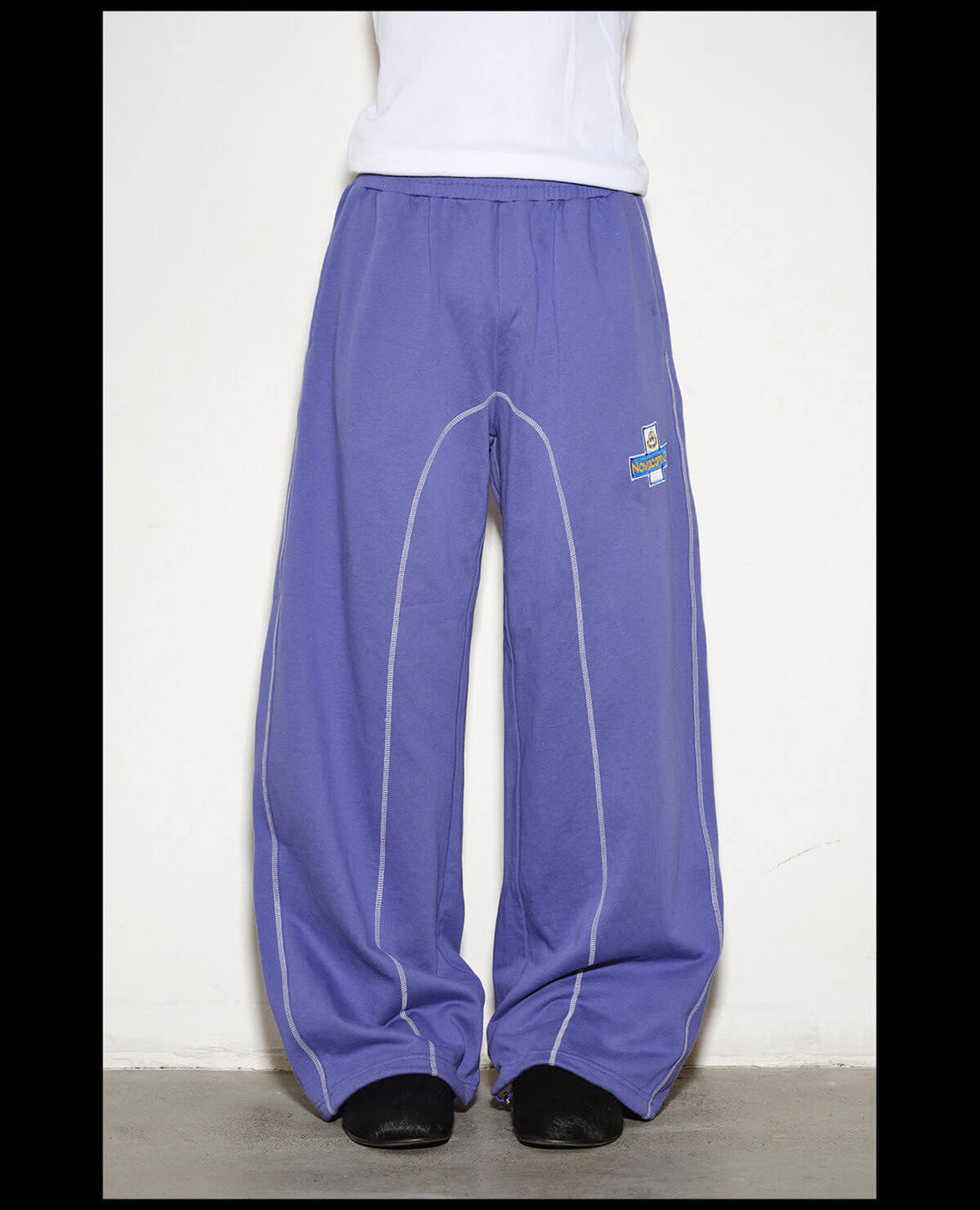 NOVACAM Inspired Embroidered Curved Baggy Sweatpants | Face 3 Face