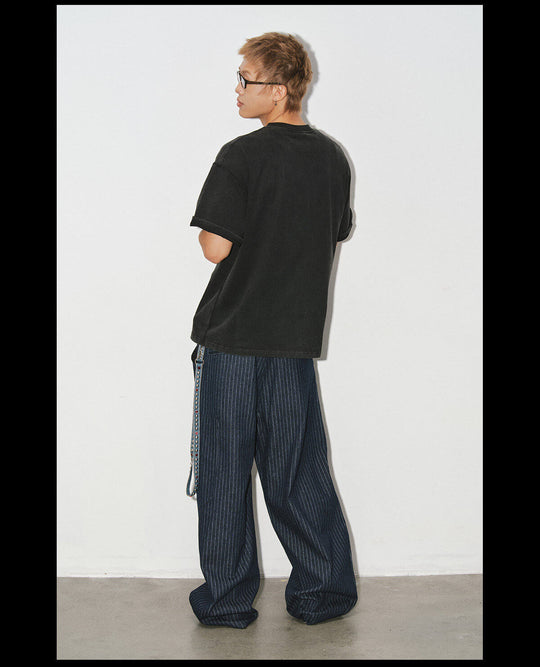 NOVACAM Love Graphic Print Washed Short Sleeve Tee | Face 3 Face