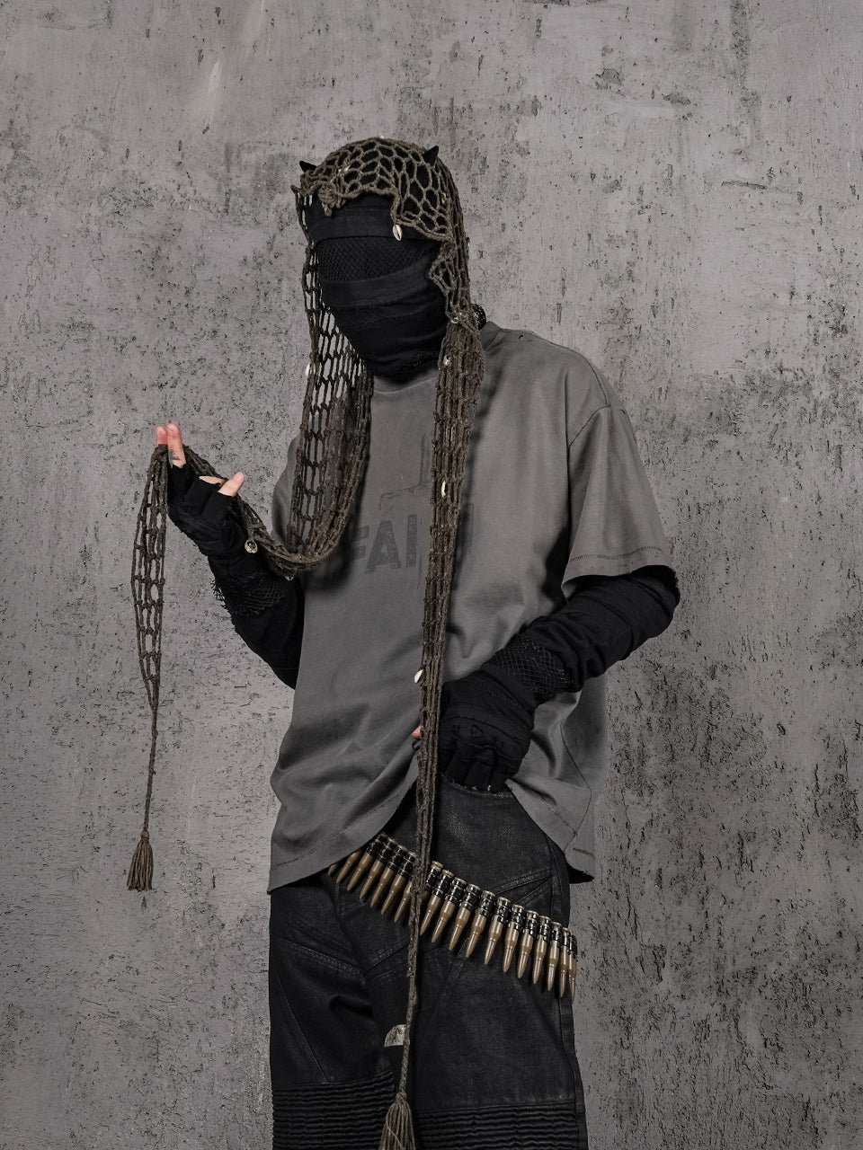 UNDERWATER Dirty Dye Destroyed Dusty Gray Vintage Print Tee | Face 3 Face