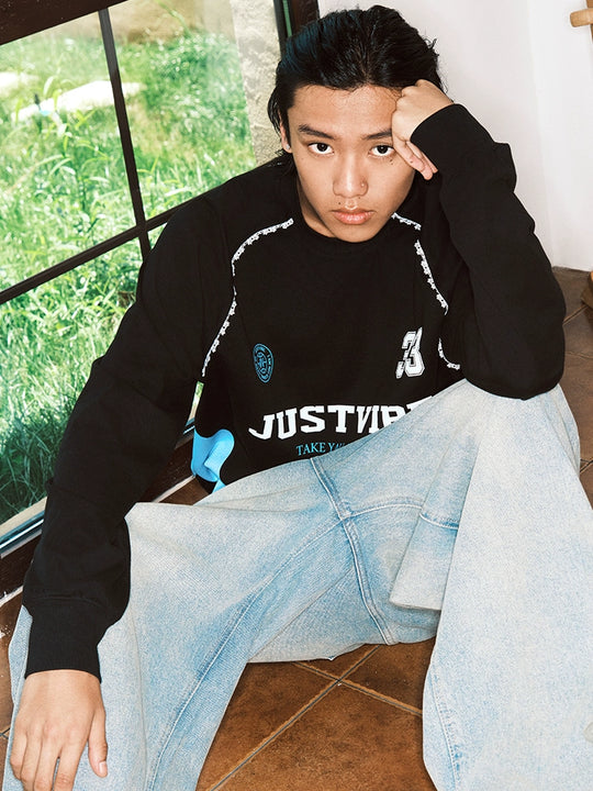 JUST VIBE Lace Trim Long Sleeve Racing Jersey | Face 3 Face