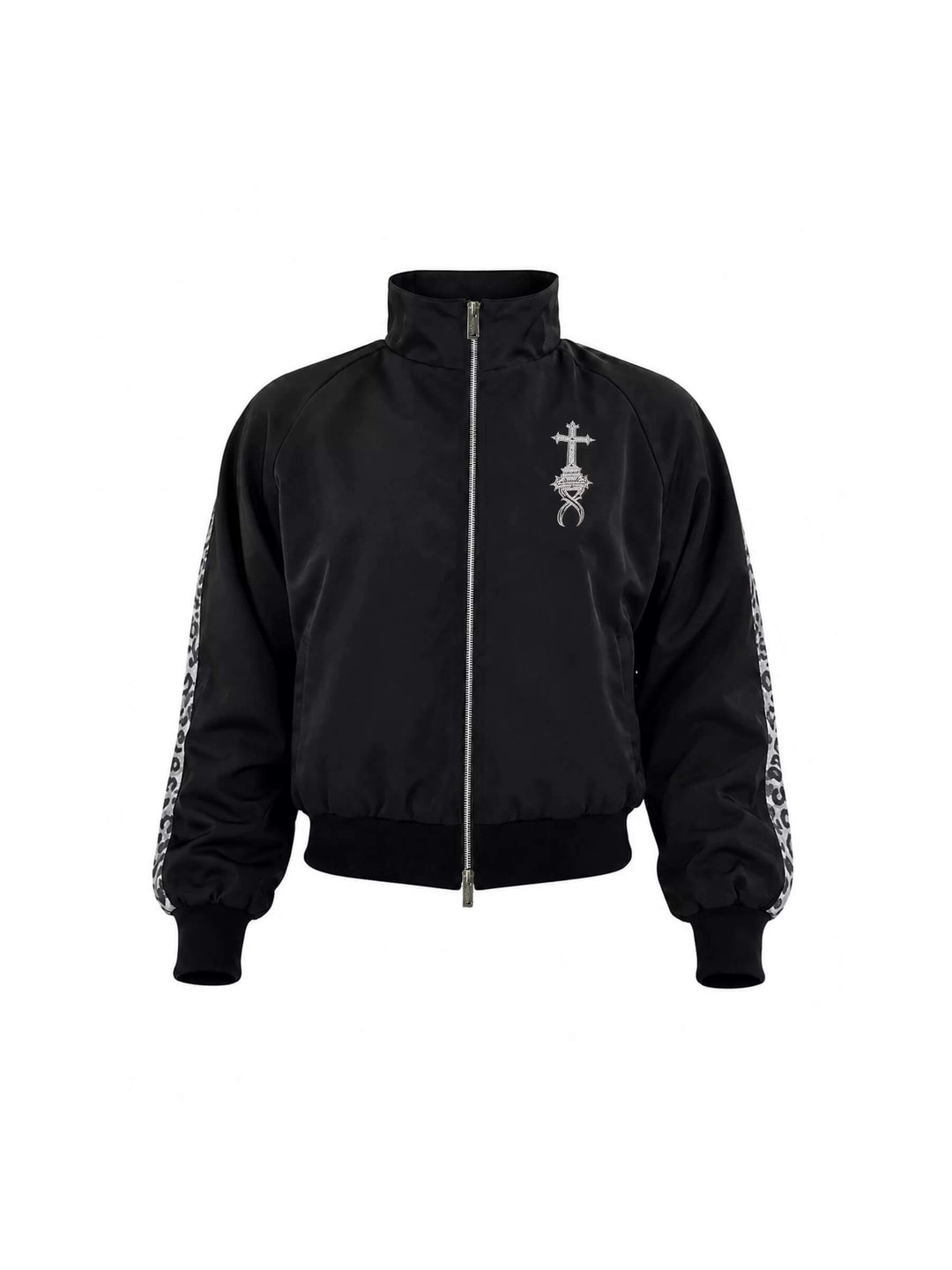 KARMANISTIC Leopard Stripe Nylon Track Jacket | Face 3 Face