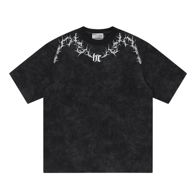 Harsh and Cruel Gothic Thorn Collar Logo Tee | Face 3 Face