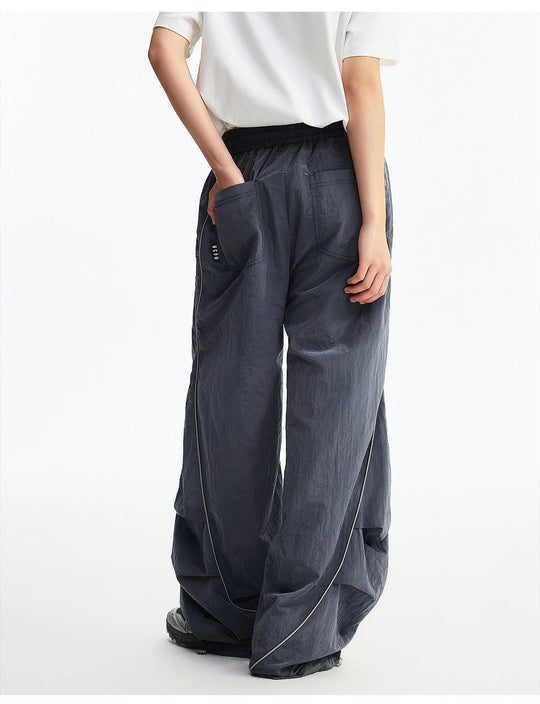 MEDM Sheen Texture Lightweight Utility Track Pants | Face 3 Face