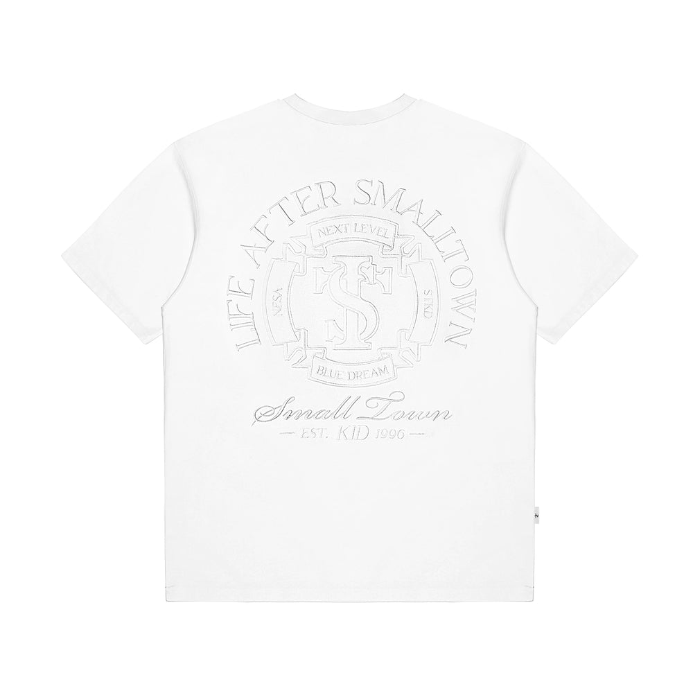 Small Town Kid Round Cross Patch Embroidered Tee | Face 3 Face