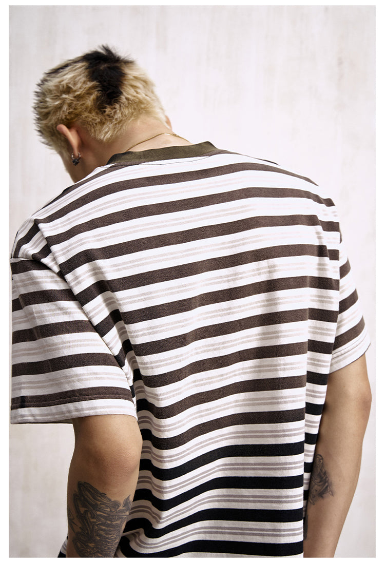 Remedy Washed Striped Star Print Tee | Face 3 Face