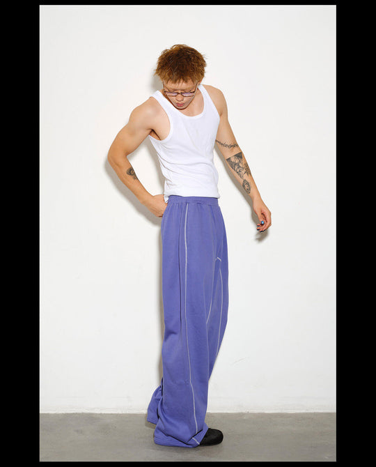 NOVACAM Inspired Embroidered Curved Baggy Sweatpants | Face 3 Face