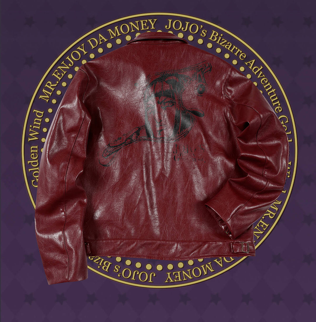 MEDM × JOJO PU Leather Biker Jacket | Face 3 Face