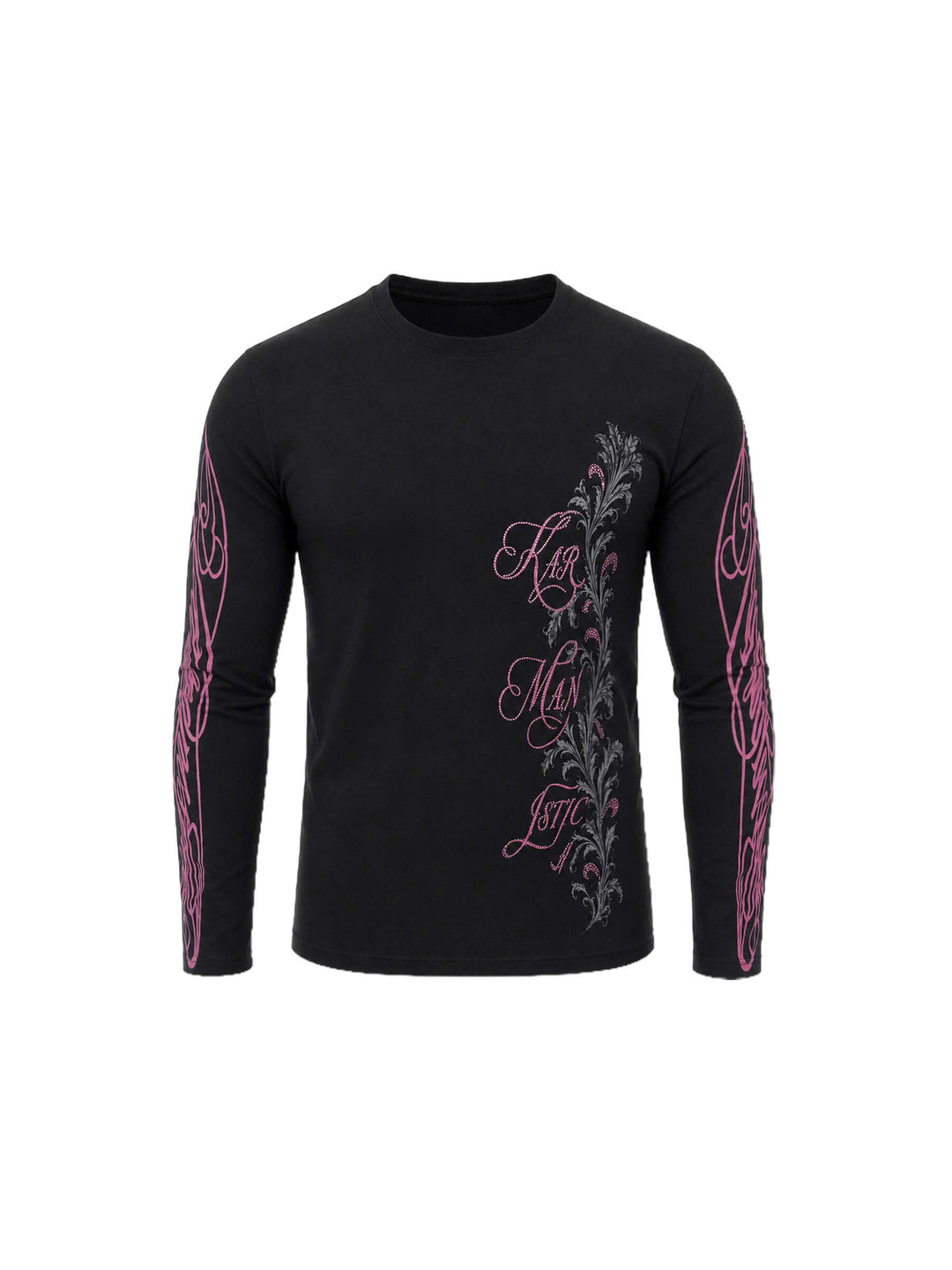 KARMANISTIC Rhinestone Tiger Graphic Stretch Slim Fit Long Sleeve Tee | Face 3 Face