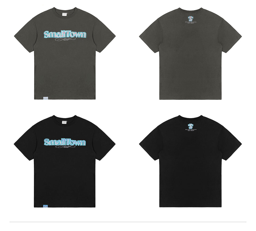 Small Town Kid Pearl Ethnic Embroidery Patch Tee | Face 3 Face