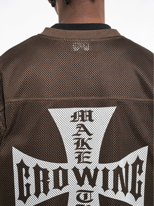 F3F Select Cross Print Mesh Jersey | Face 3 Face