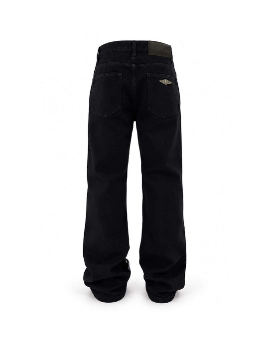 KARMANISTIC Gothic Lettering Embroidered Jeans | Face 3 Face